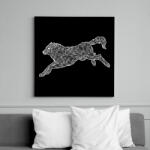 printfashion Farkas - fehér - Vászonkép - Fekete (13234924)