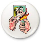 printfashion Szakítás - Kitűző, hűtőmágnes - Fehér (3090433)