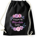 printfashion A legszebb nők májusban születtek - Sportzsák, Tornazsák - Fekete (2881259)