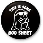 printfashion This is some BOO SHEET (bullshit) - Kitűző, hűtőmágnes - Fekete (16632371)