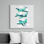 printfashion Repülők - Vászonkép - Fehér (6640540)