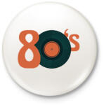 printfashion 80as évek - Kitűző, hűtőmágnes - Fehér (14101913)