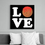 printfashion Húsgolyó love - Vászonkép - Fekete (6651347)