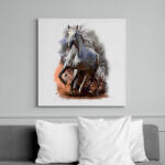 printfashion horse - Vászonkép - Fehér (7646909)