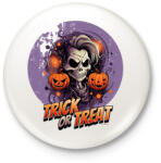 printfashion Trick or Treat skull - Kitűző, hűtőmágnes - Fehér (16855151)
