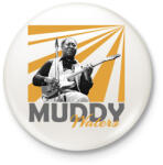 printfashion Muddy Waters - Kitűző, hűtőmágnes - Fehér (7656877)