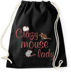 printfashion Őrült egeres hölgy - Sportzsák, Tornazsák - Fekete (14476498)
