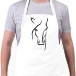 printfashion Horse face - Kötény - Fehér (4912962)