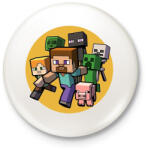 printfashion Minecraft RUN - Kitűző, hűtőmágnes - Fehér (3087488)