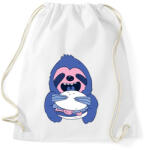 printfashion Lajhár burgerrel - Sportzsák, Tornazsák - Fehér (6384194)