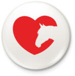 printfashion lólove - Kitűző, hűtőmágnes - Fehér (3083907)