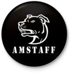 printfashion Amstaff 04 - Kitűző, hűtőmágnes - Fekete (11276285)