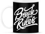 printfashion Szegd meg a szabályokat! - Bögre - Fekete (792273)