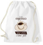 printfashion Eszpresszó - Sportzsák, Tornazsák - Fehér (443819)