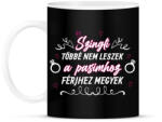 printfashion Szingli többé nem leszek - Bögre - Fekete (13156067)