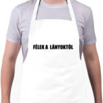 printfashion Félek a lányoktól - Kötény - Fehér (15667591)