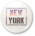 printfashion NEW York - Kitűző, hűtőmágnes - Fehér (3632416)