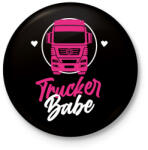 printfashion Trucker Babe - Kitűző, hűtőmágnes - Fekete (7482286)