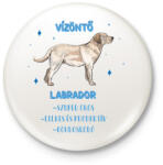 printfashion Vízöntő - Labrador - Kitűző, hűtőmágnes - Fehér (13350893)