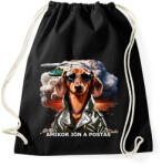 printfashion amikor jön a postás - TACSKÓ #2 - Sportzsák, Tornazsák - Fekete (15216662)