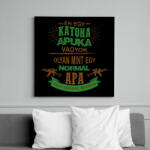 printfashion Katona apuka - Vászonkép - Fekete (7699893)