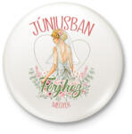 printfashion Júniusban férjhez megyek - Kitűző, hűtőmágnes - Fehér (7338121)