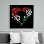 printfashion Gomba szív magyar színekben - Vászonkép - Fekete (11673973)