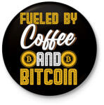 printfashion BITCOIN 4 EVER 39 - Kitűző, hűtőmágnes - Fekete (6109897)