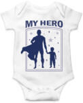 printfashion Apa a hősöm - Baba Body - Fehér (9184672)