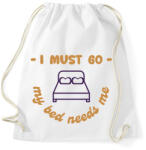 printfashion I must go - Sportzsák, Tornazsák - Fehér (7541001)