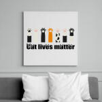 printfashion Cat lives matter - Vászonkép - Fehér (6634780)
