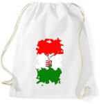 printfashion Tépett magyar zászló turulos címerrel - Sportzsák, Tornazsák - Fehér (1127618)