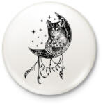 printfashion wolf - Kitűző, hűtőmágnes - Fehér (7947643)