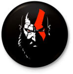 printfashion Kratos - Kitűző, hűtőmágnes - Fekete (3098394)