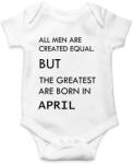 printfashion Minden ember egyenlő, de a legjobbak akik áprilisban születtek - Baba Body - Fehér (1397331)