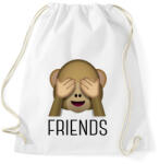 printfashion 3 majom - friends - Sportzsák, Tornazsák - Fehér (1788193)