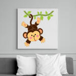 printfashion Majom - Vászonkép - Fehér (6635304)