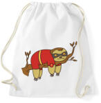 printfashion Szuper Lajhár alszik - Sportzsák, Tornazsák - Fehér (4187403)