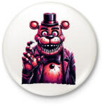 printfashion Freddy Fazbear - Kitűző, hűtőmágnes - Fehér (15041873)