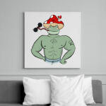 printfashion Kigyúrt béka - Vászonkép - Fehér (14481019)