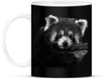 printfashion Vörös panda (fekete-fehér újság) - Bögre - Fekete (14447713)