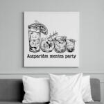 printfashion Aszpartám mentes party - Vászonkép - Fehér (14070398)