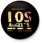 printfashion los angeles - Kitűző, hűtőmágnes - Fekete (4393374)