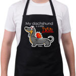 printfashion My dachshund is a little DEVIL" - Kötény - Fekete (13415028)