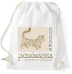 printfashion Büszke cica tulajdonos - Tacskómacska - Sportzsák, Tornazsák - Fehér (6307965)