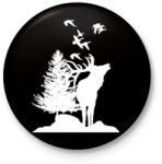 printfashion wild life - Kitűző, hűtőmágnes - Fekete (3760600)