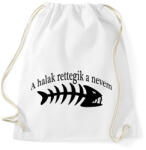 printfashion A halak rettegik a nevem - Sportzsák, Tornazsák - Fehér (2452994)