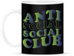 printfashion Anti social social club - zöld - Bögre - Fekete (7035463)