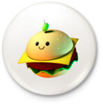 printfashion Cuki burger - Kitűző, hűtőmágnes - Fehér (11660478)
