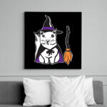 printfashion boszorkány cica - Vászonkép - Fekete (14538526)